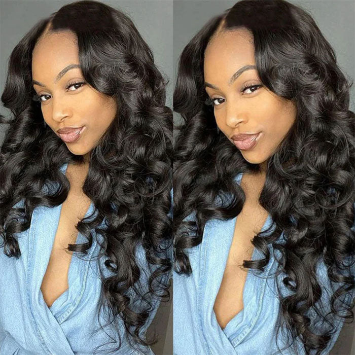 Vietnam Raw Hair SDD Loose Bouncy Wavy 13X4 Full Frontal Wig