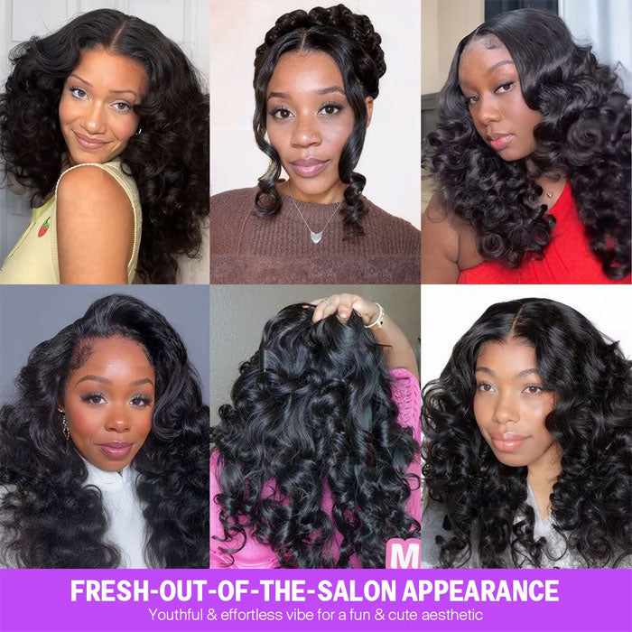 Vietnam Raw Hair SDD Loose Bouncy Wavy 13X4 Full Frontal Wig