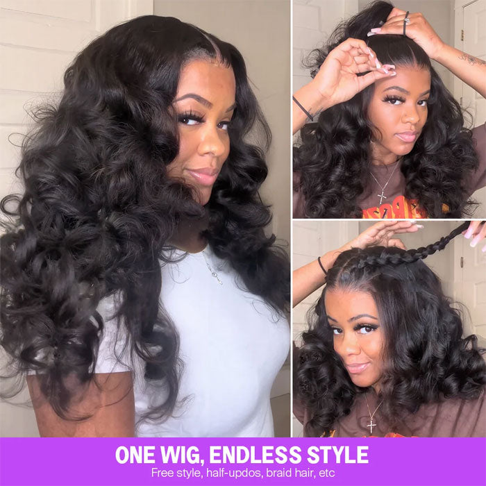 Anne Rose Rolled Luxury Bouncy Curls Glueless Full Frontal 13x4 Lace Wig Human Hair