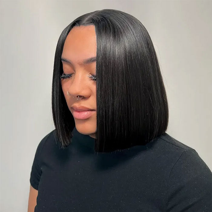 Vietnam SDD Hair Glueless 5X5 Lace Closure Bob Straight Wig