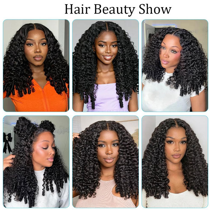 Pre Sale Wear and Go Burmese Curly Glueless 5x5 Lace Closure Wig with Drawstring Human Hair
