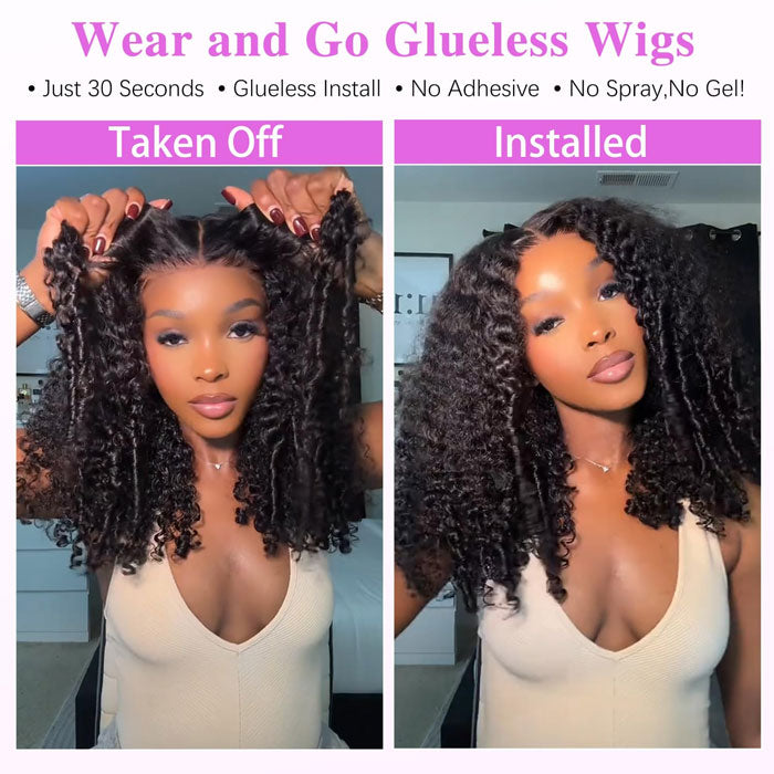 Pre Sale Wear and Go Burmese Curly Glueless 5x5 Lace Closure Wig with Drawstring Human Hair