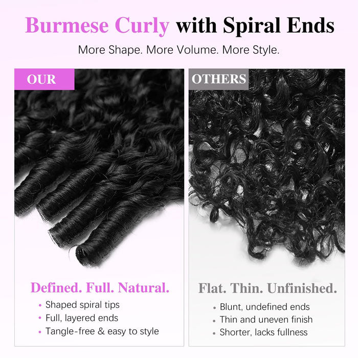 Pre Sale Wear and Go Burmese Curly Glueless 5x5 Lace Closure Wig with Drawstring Human Hair