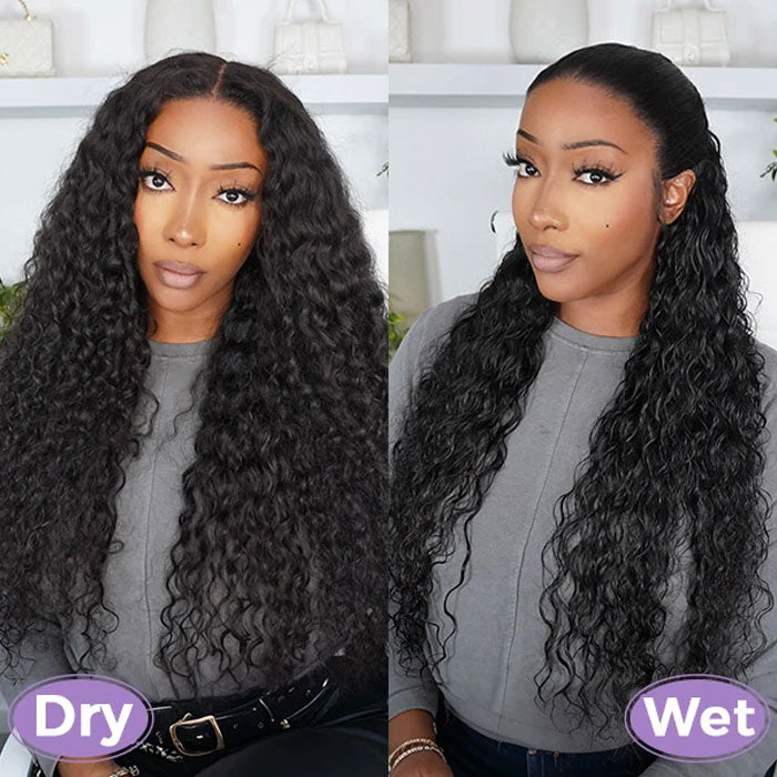 Pre Sale Wet And Wavy 13x6 Full Frontal Wig Deep Part with Drawstring Water Wave Human Hair
