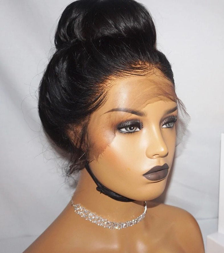 Peruvian Double Drawn 360 Lace 13x4 Full Frontal Bob Wig