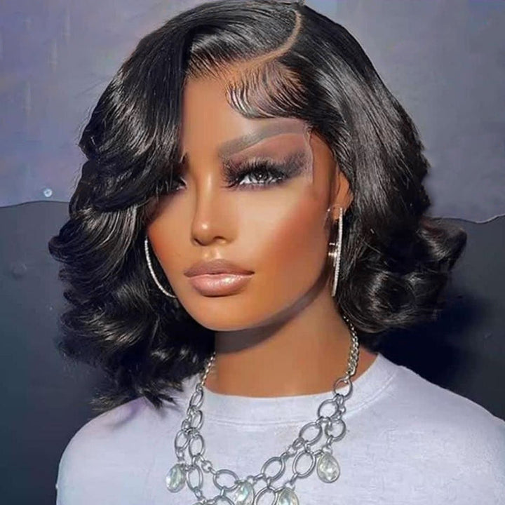 Raw Hair SDD Body Wavy Bob 13X4 Lace Full Frontal 150% Density Wig