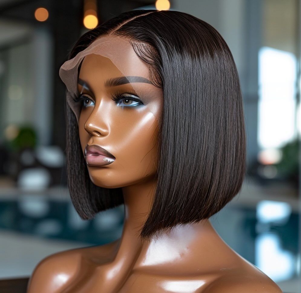 Double Drawn Full Frontal Bob Glueless Wig 250% Density