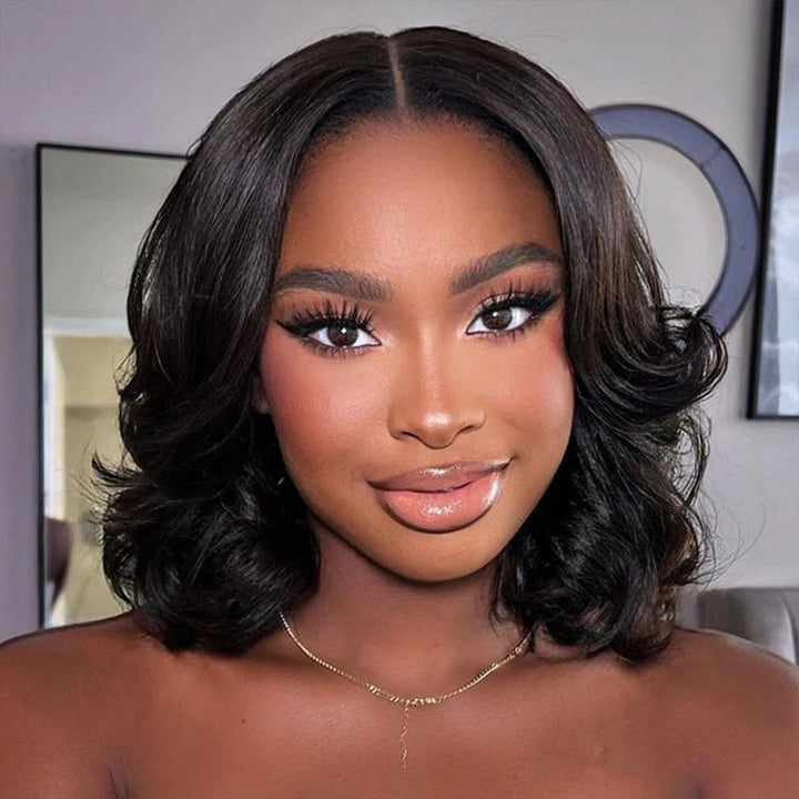 SPECIAL | Chic Wavy Bob Wig Glueless Full Frontal Peruvian Hair