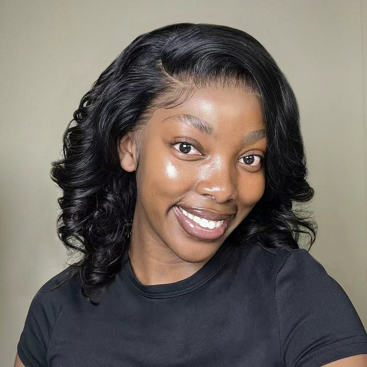 Influencer Pick ! Raw Hair SDD Body Wavy Bob 13X4 Full Frontal Wig