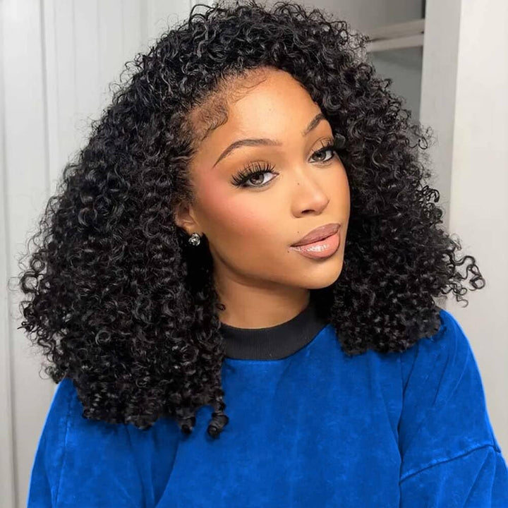 Double Drawn Pixie Curls 13x4 Lace Full Frontal Wig