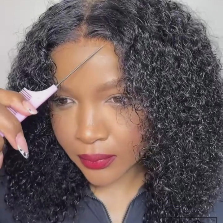 Influencer Pick! Easy to Wear Glueless 5x5 Lace Wig Layer Pixie Curls Vietnam Human Hair