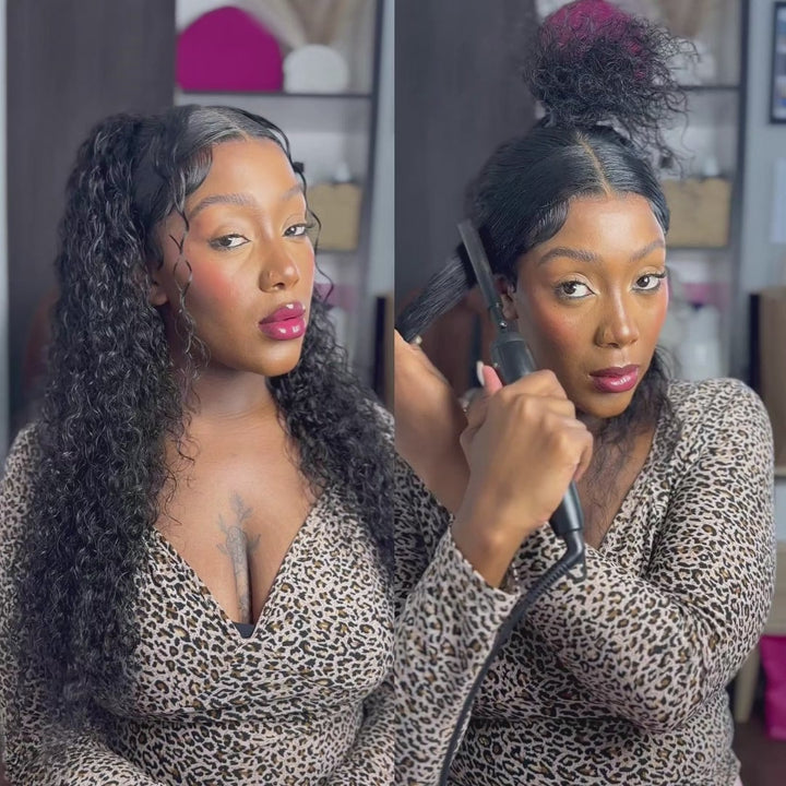 Recommended by Judy Logan Invisi Strap 360 Lace Frontal Wig Water Wave Human Hair