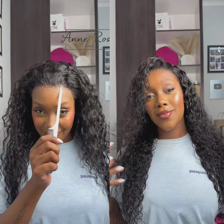 Recommended by Judy Logan Invisi Strap 360 Lace Frontal Wig Water Wave Human Hair