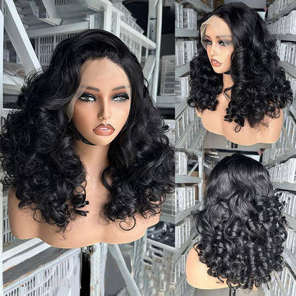 2026 New Raw Hair SDD Rolled Luxury Bouncy Curls Glueless Full Frontal 13x4 Lace Wig