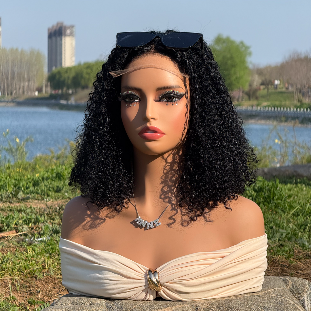 2026 New Vietnam Raw Hair SDD  Layer Pixie Baby Curls 13x4 Lace Bob Wig
