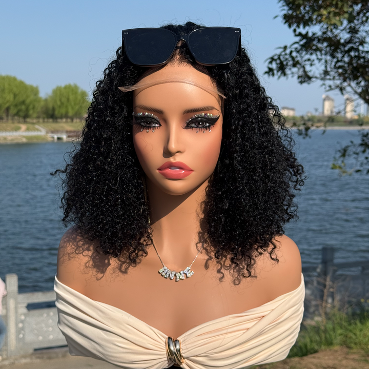 2026 New Vietnam Raw Hair SDD  Layer Pixie Baby Curls 13x4 Lace Bob Wig