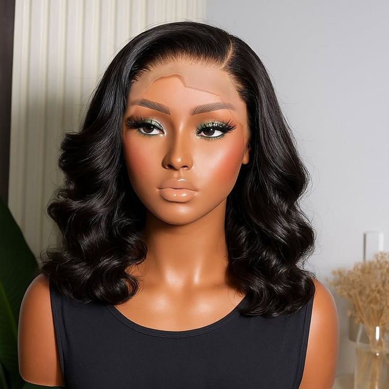 Raw Hair SDD Body Wavy Bob 13X4 Lace Full Frontal Wig